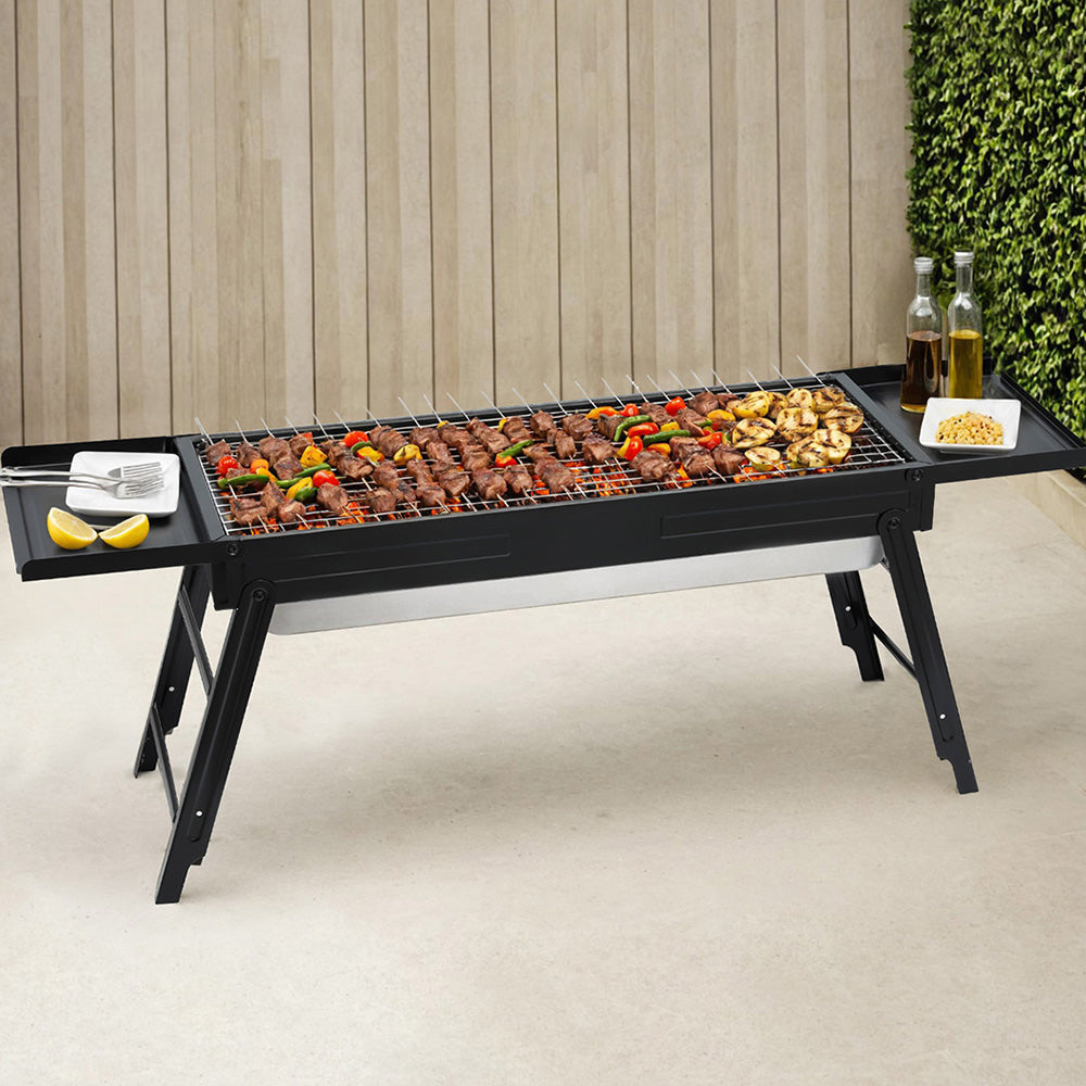 Grillz Charcoal BBQ Smoker – Portable Foldable Camping Grill