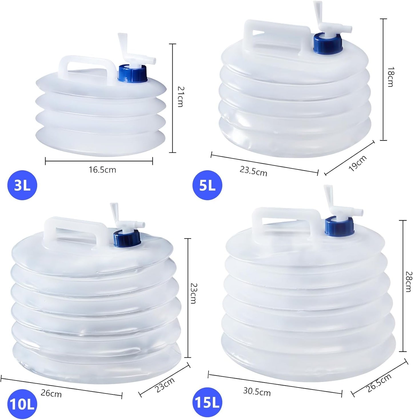 Collapsible Camping Bucket 10L ā BPA Free, Portable Water Container