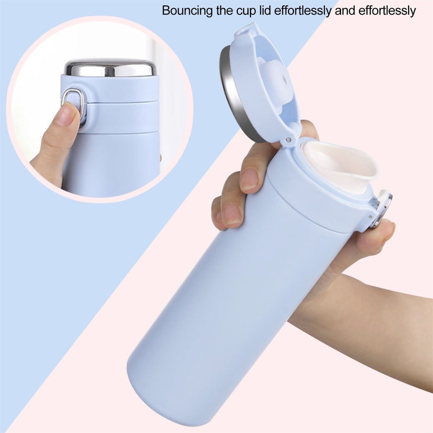 LED Temperature Display Vacuum Flask 350ml ā Blue