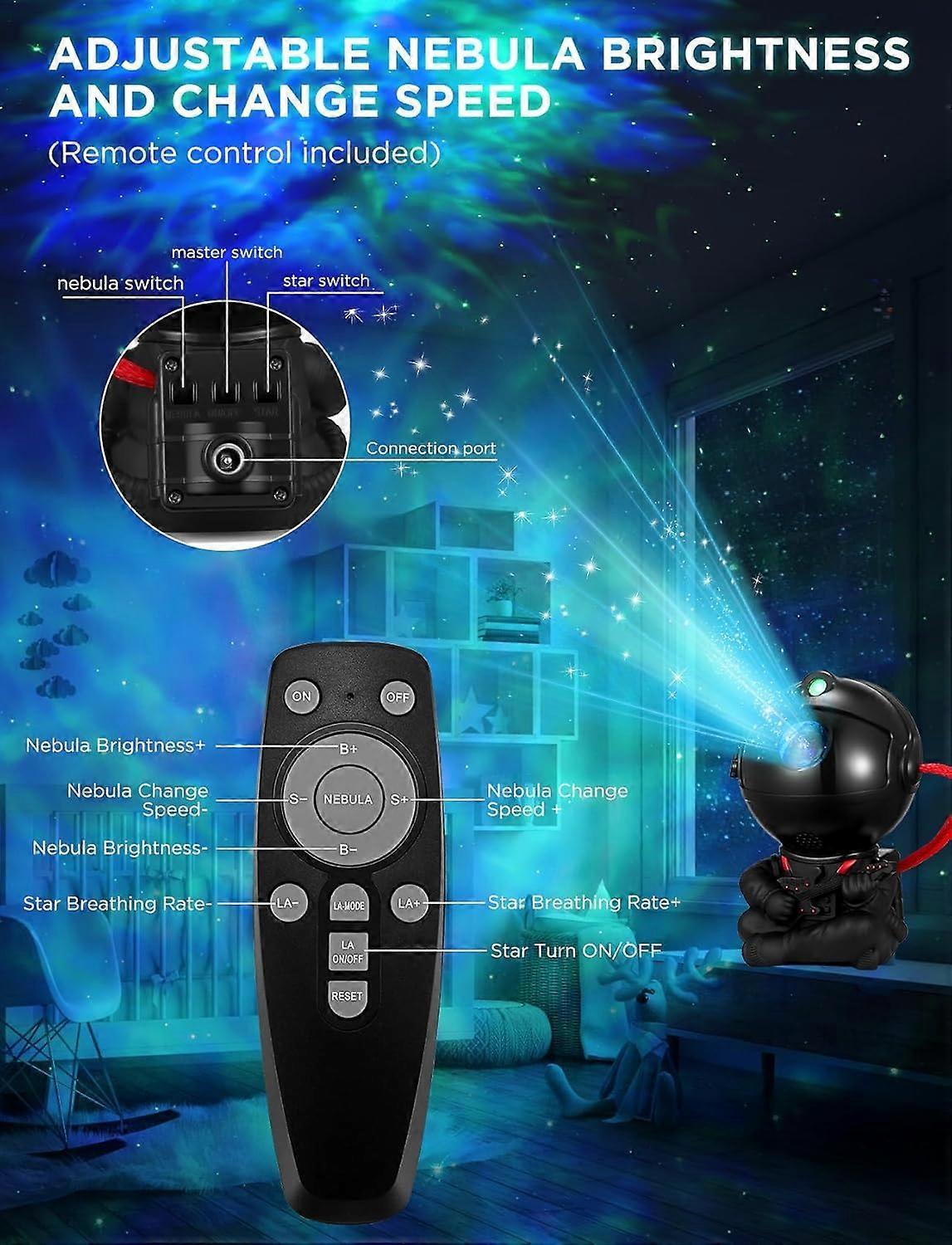 Space Astronaut Galaxy Projector ā Nebula & Stars with Remote Control