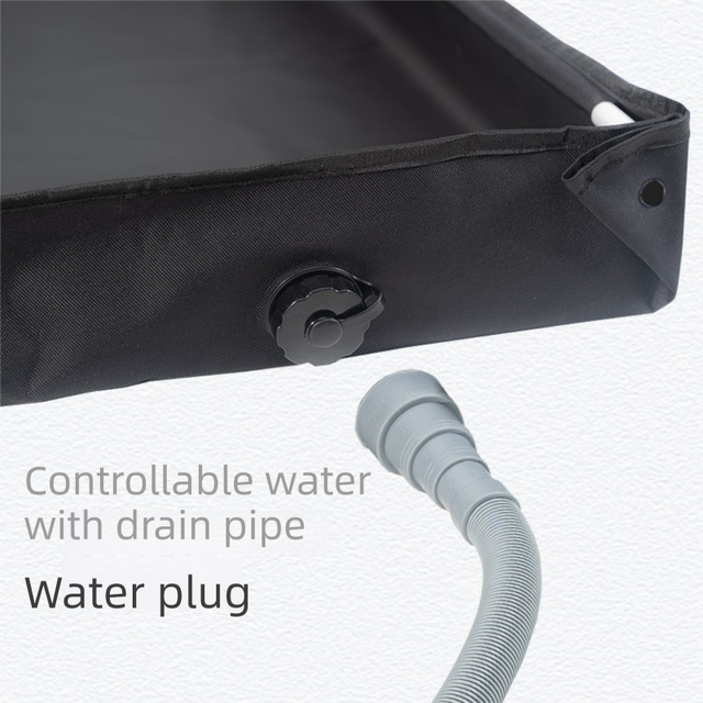 Foldable Outdoor Shower Tray 80×80cm – Collapsible Water Basin for Camping & Beach