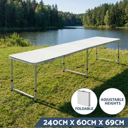 Weisshorn 7-Piece Camping Table & Chair Set – Folding Aluminium