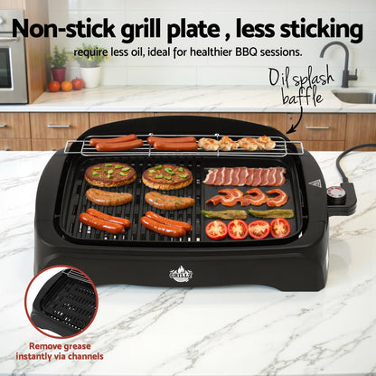 Grillz 1950W Electric BBQ Grill – Non-Stick, Indoor & Outdoor
