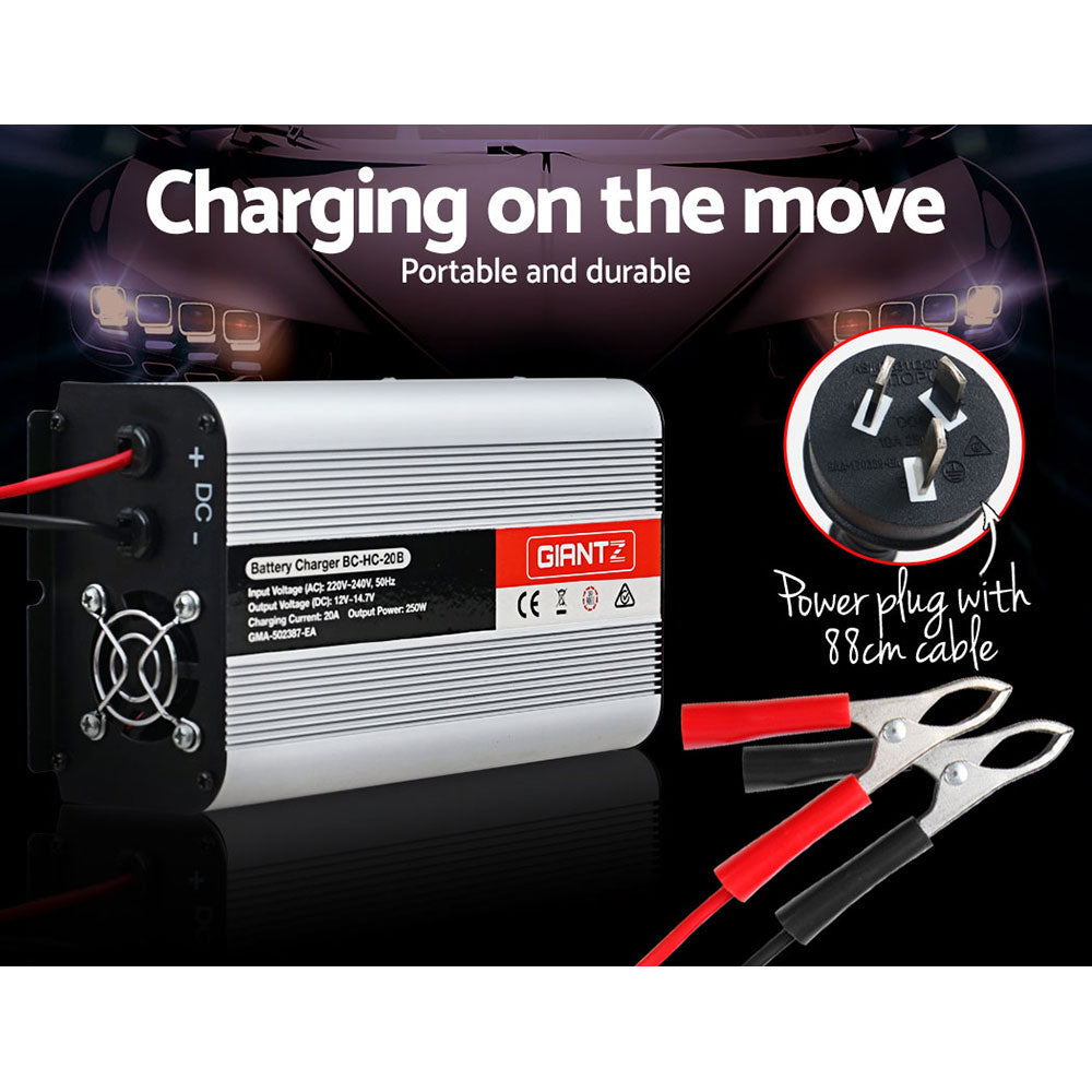Giantz 12V 20A Smart Battery Charger