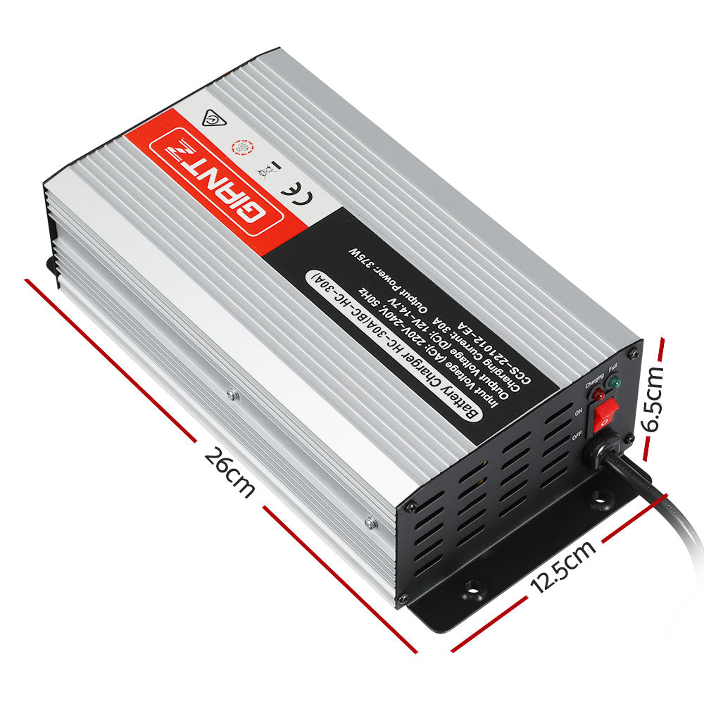 Giantz 12V 30A Smart Battery Charger