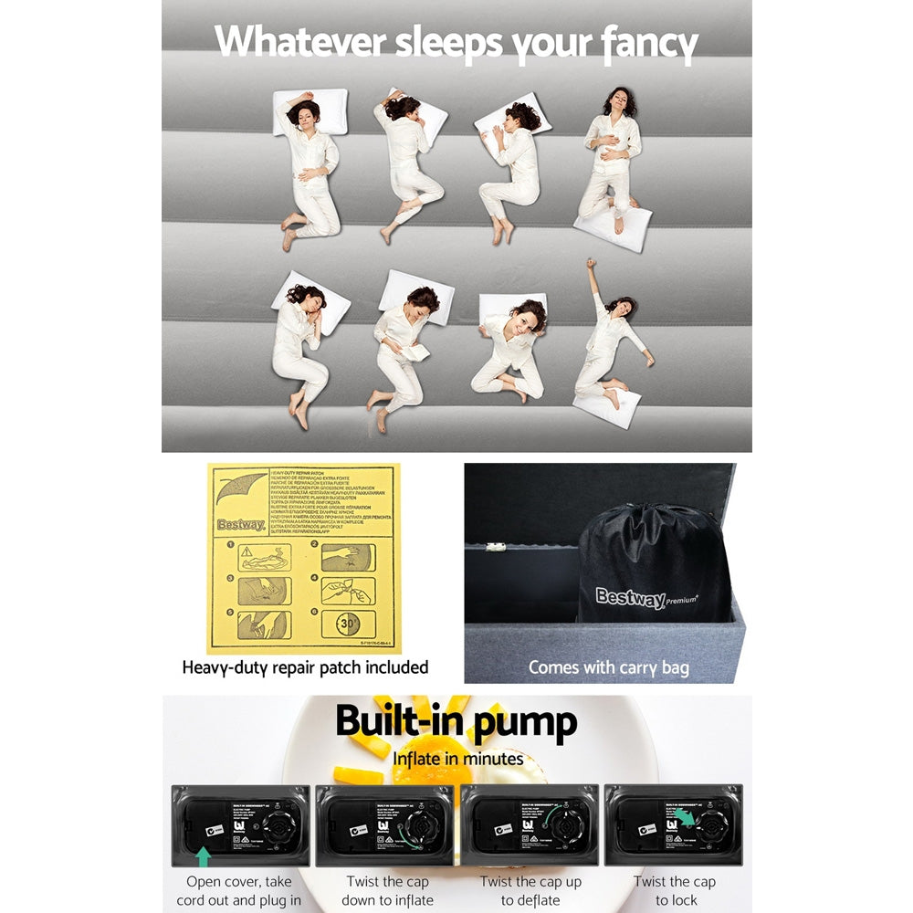 Bestway Queen Air Mattress 46cm – Inflatable Bed for Camping