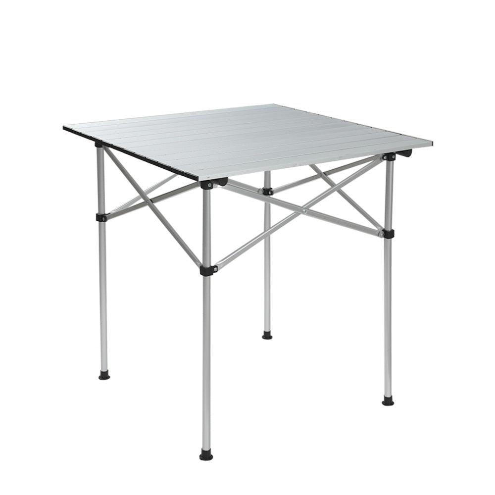 Weisshorn 70cm Roll-Up Camping Table – Portable Aluminium Picnic Desk