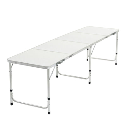 Weisshorn 240cm Folding Camp Table – Portable Aluminium BBQ & Picnic Desk