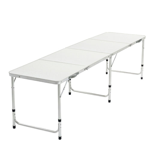 Weisshorn 240cm Folding Camp Table – Portable Aluminium BBQ & Picnic Desk