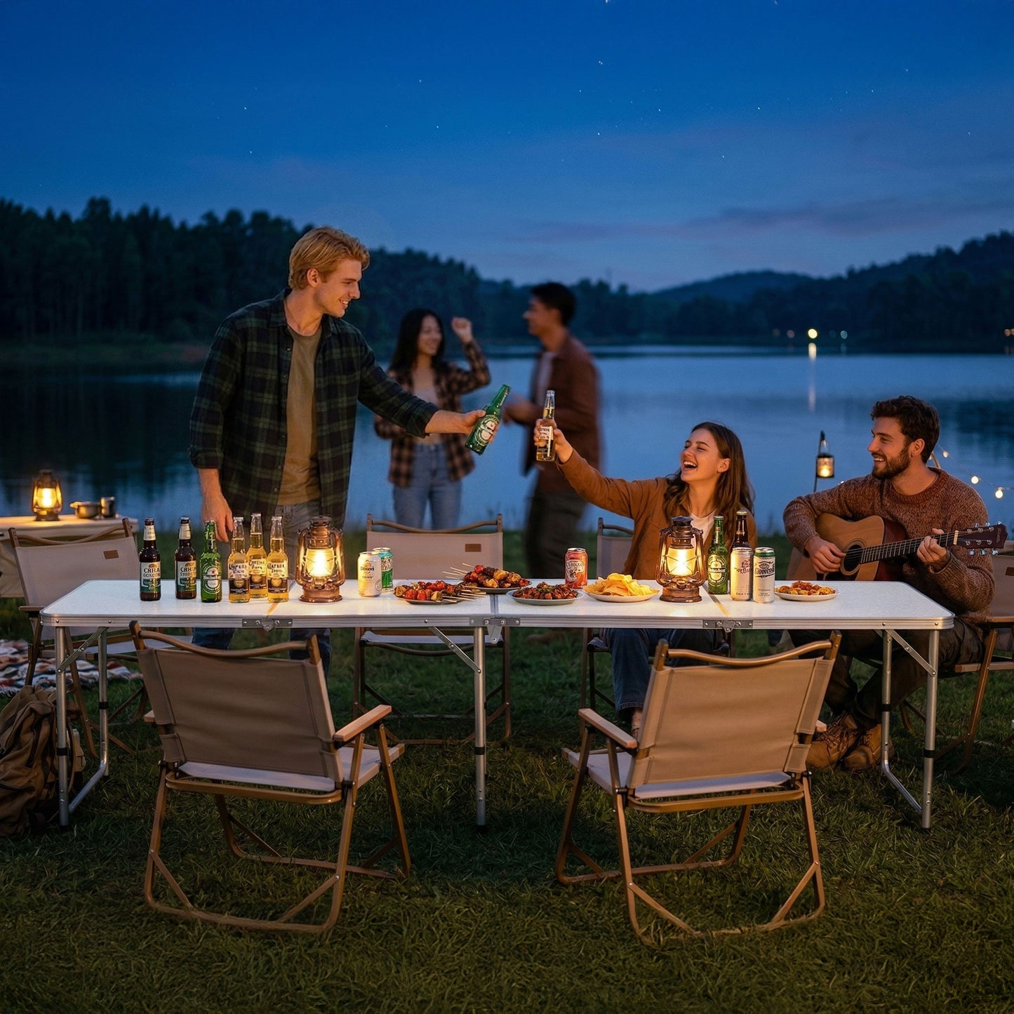 Weisshorn 240cm Folding Camp Table – Portable Aluminium BBQ & Picnic Desk