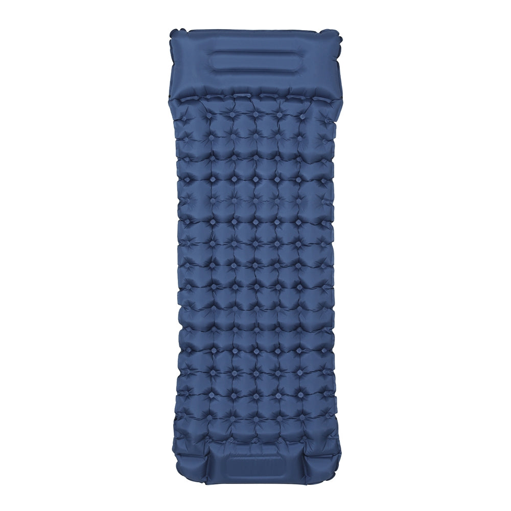 Weisshorn Single Self-Inflating Camping Mat – Pillow Bag Blue Solo
