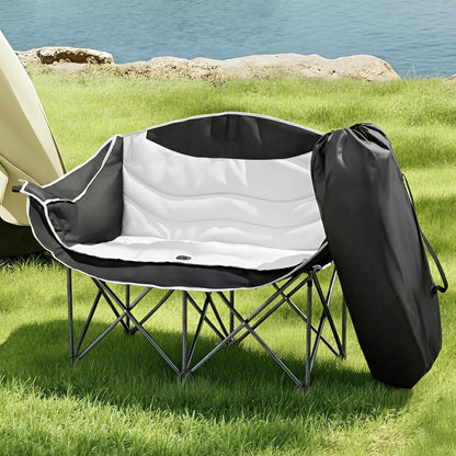 Weisshorn Double Moon Chair – Foldable Loveseat, 240KG Capacity