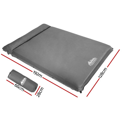 Weisshorn 10cm Self-Inflating Mattress – Double Camping Sleeping Mat Grey