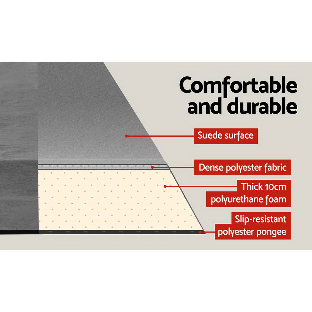 Weisshorn 10cm Self-Inflating Mattress – Double Camping Sleeping Mat Grey