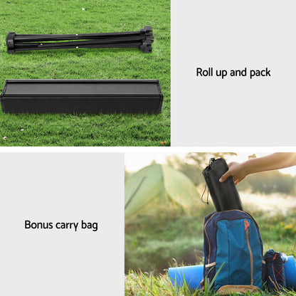 Weisshorn 3-Piece Camping Set – 2 Moon Chairs & 40cm Aluminium Table