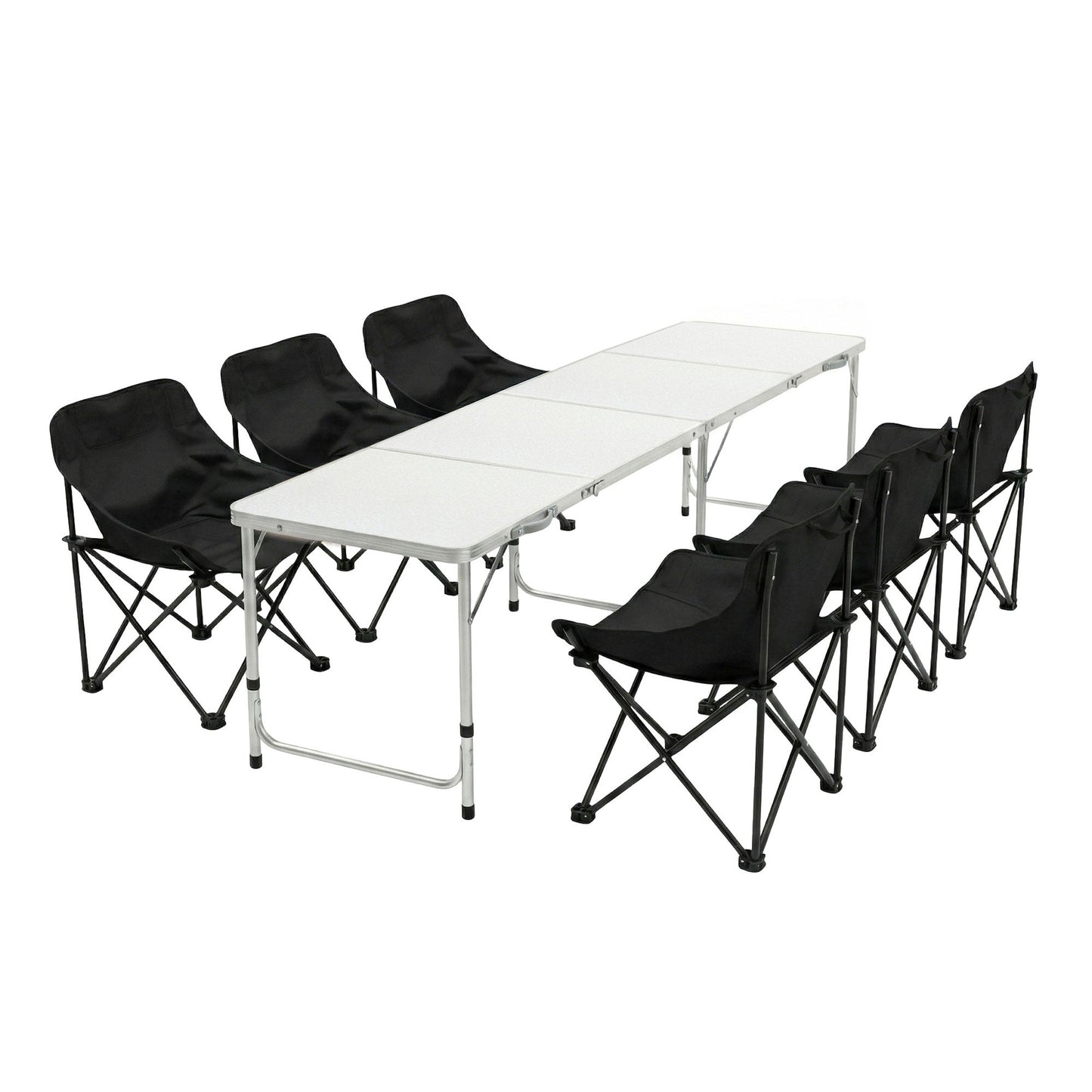 Weisshorn 7-Piece Camping Set Table & 6 Moon Chairs