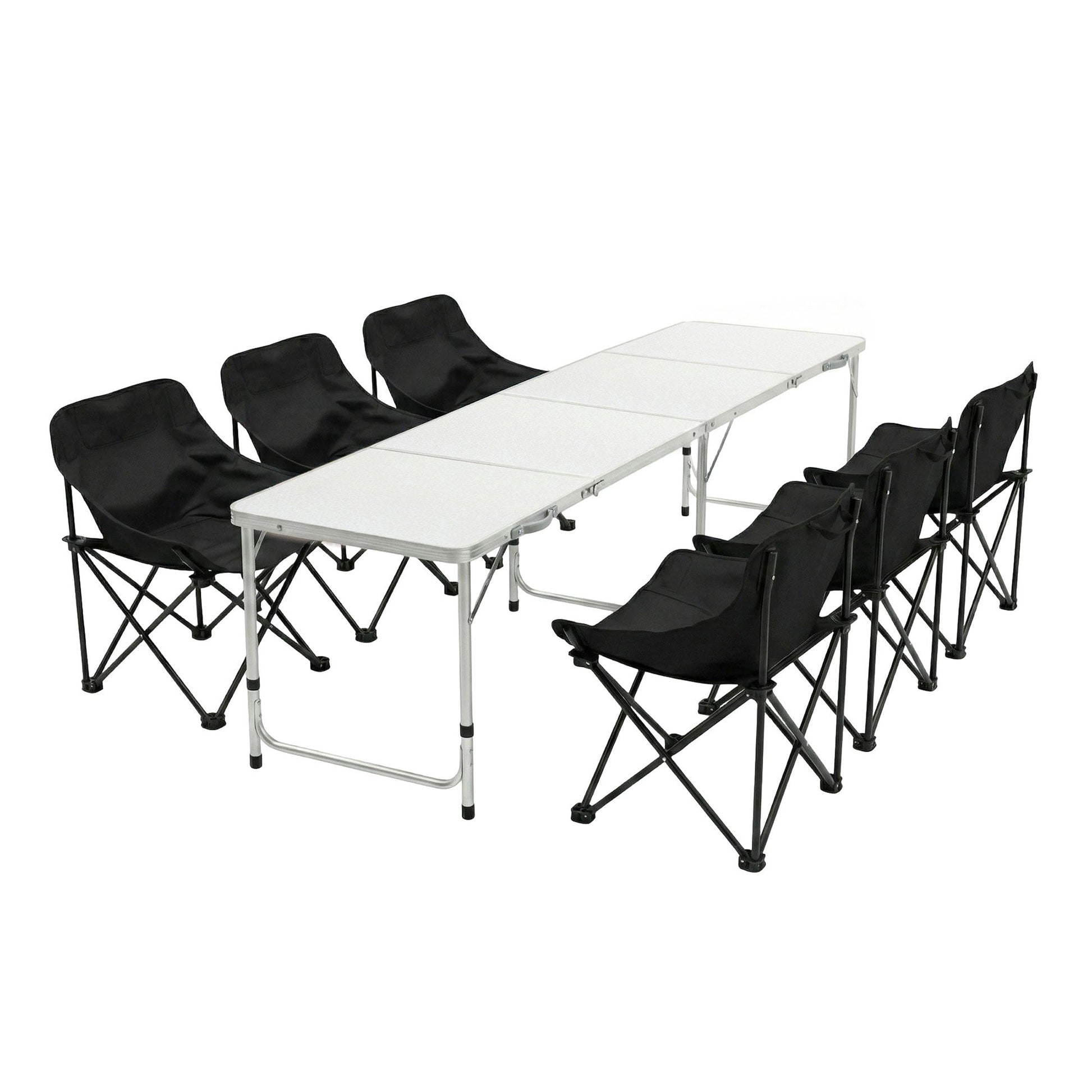 Weisshorn 7-Piece Camping Set Table & 6 Moon Chairs
