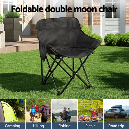 Weisshorn 7-Piece Camping Set – Table & 6 Moon Chairs