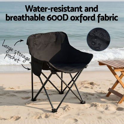 Weisshorn 7-Piece Camping Set – Table & 6 Moon Chairs