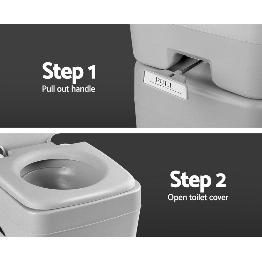 Weisshorn 20L Portable Camping Toilet – Outdoor Flush Boating