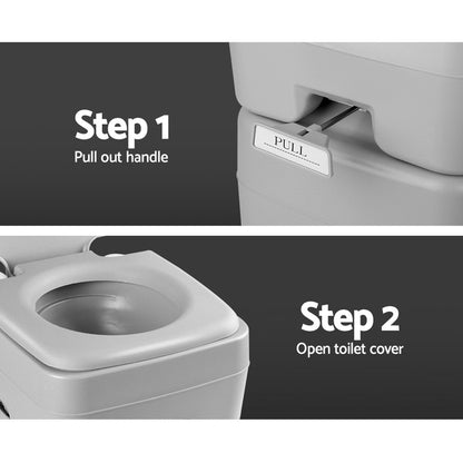 Weisshorn 20L Portable Camping Toilet – Outdoor Flush Boating