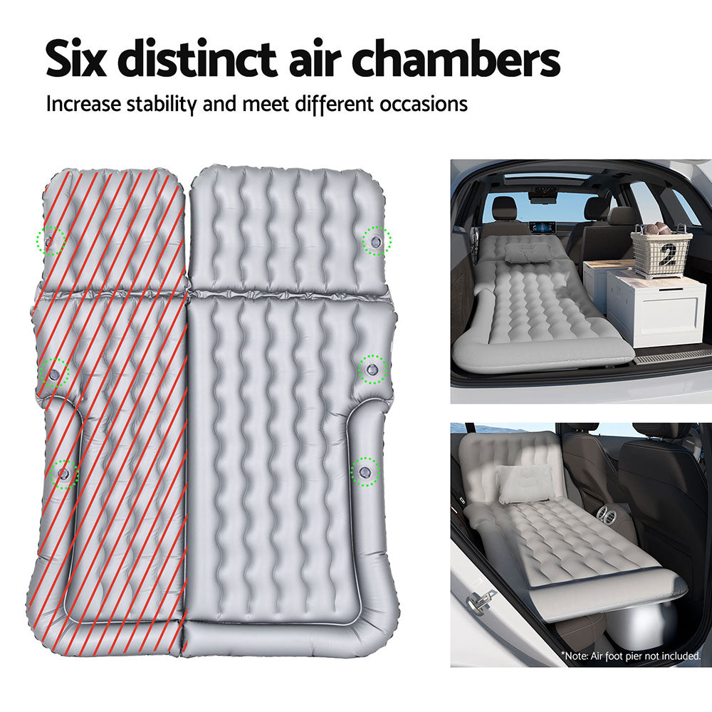 Weisshorn Inflatable SUV Car Mattress 175×130cm – Grey