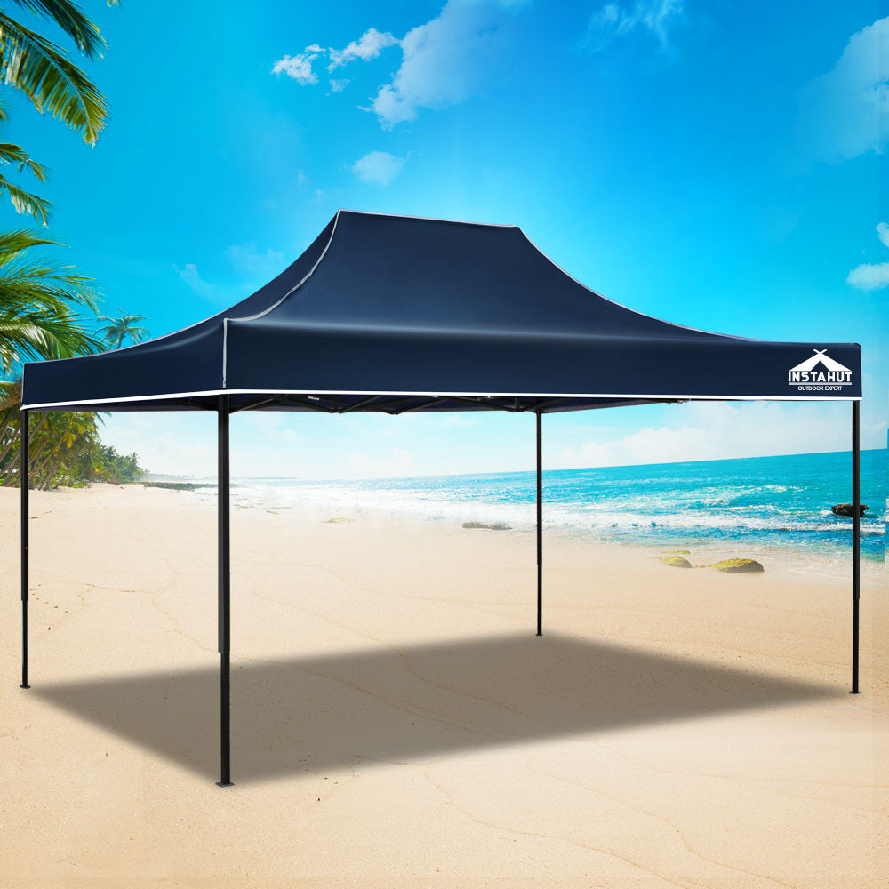 Instahut 3x4.5m Pop Up Gazebo Marquee – 500D Oxford Navy