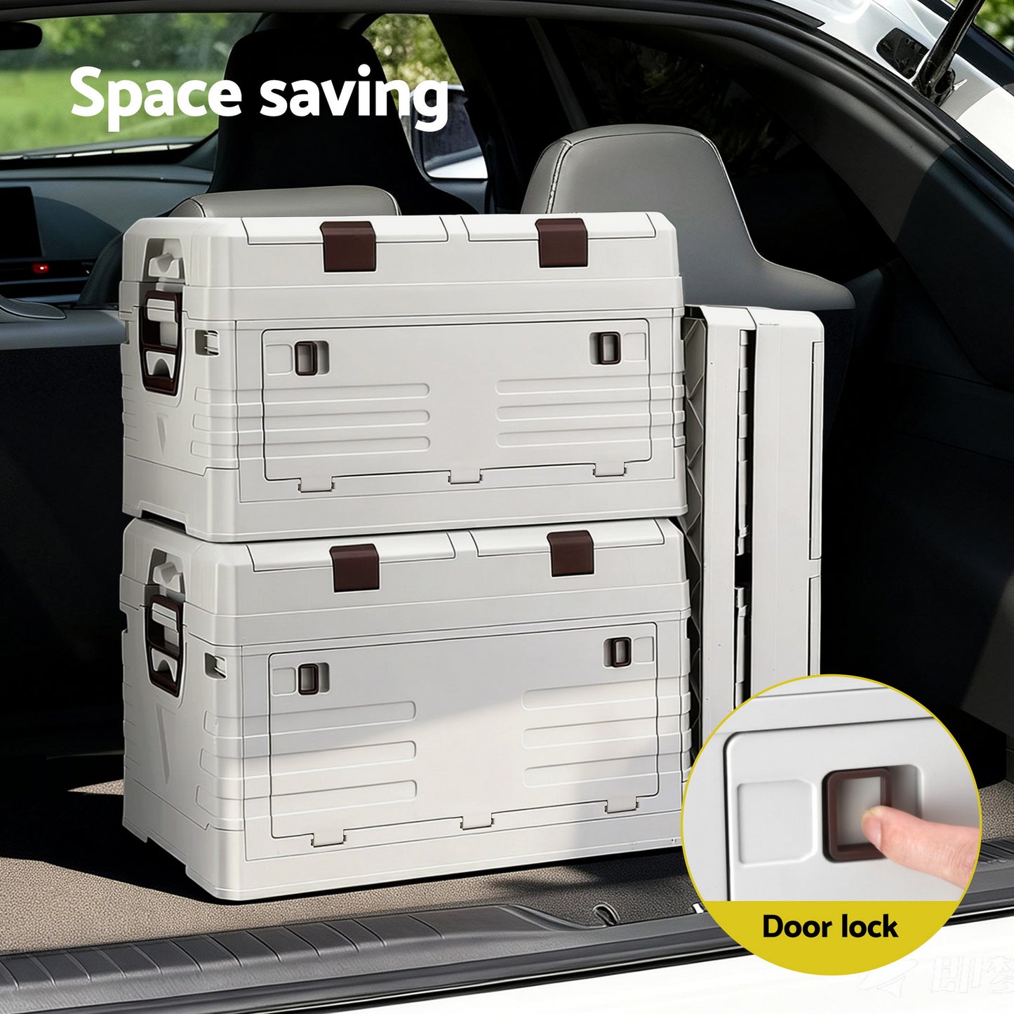 Gardeon 60L Foldable Camping Storage Box – Collapsible Bin Organiser