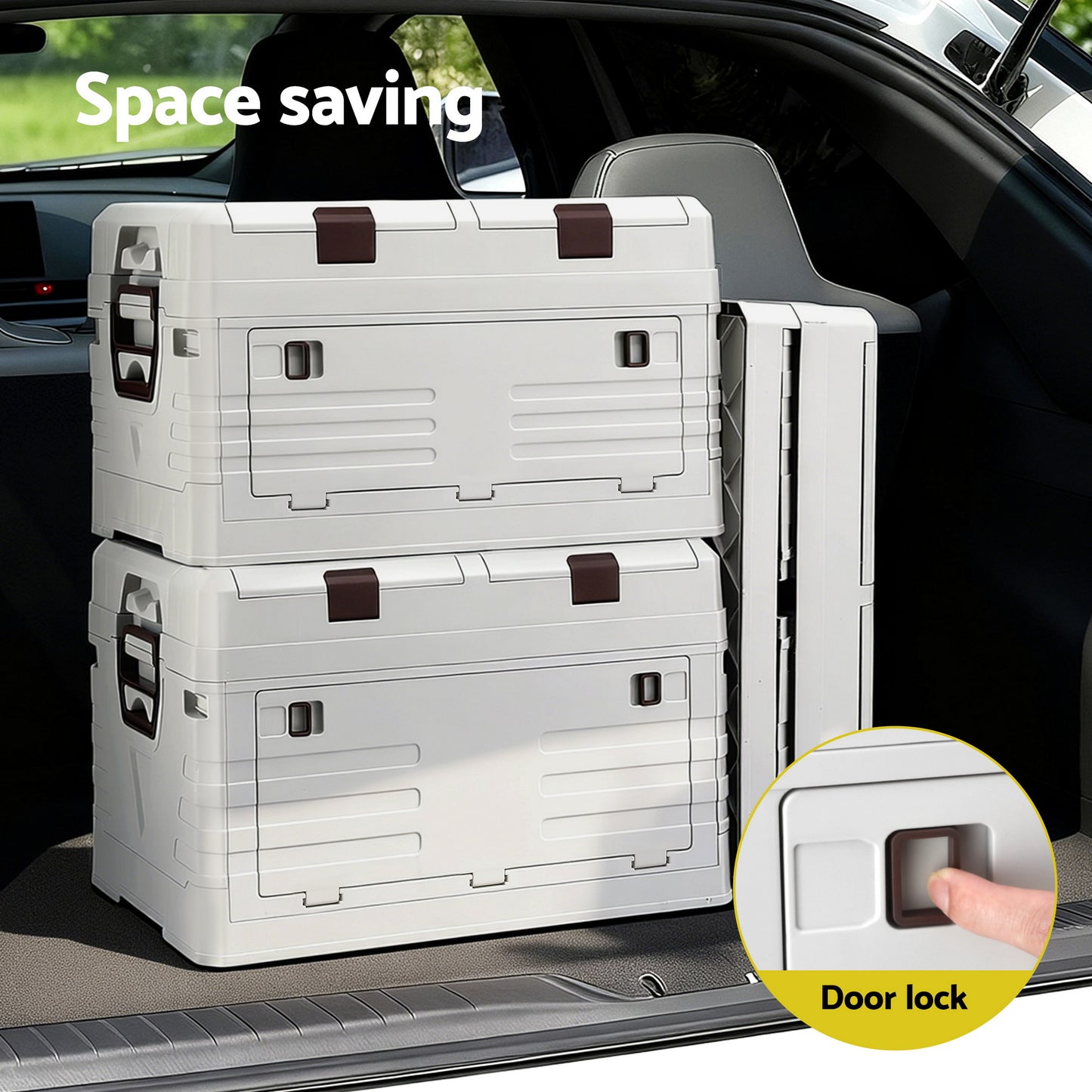 Gardeon 80L Foldable Camping Storage Box – Collapsible Bin Organiser