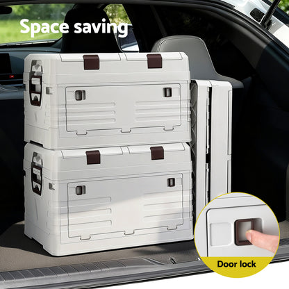 Gardeon 80L Foldable Camping Storage Box – Collapsible Bin Organiser