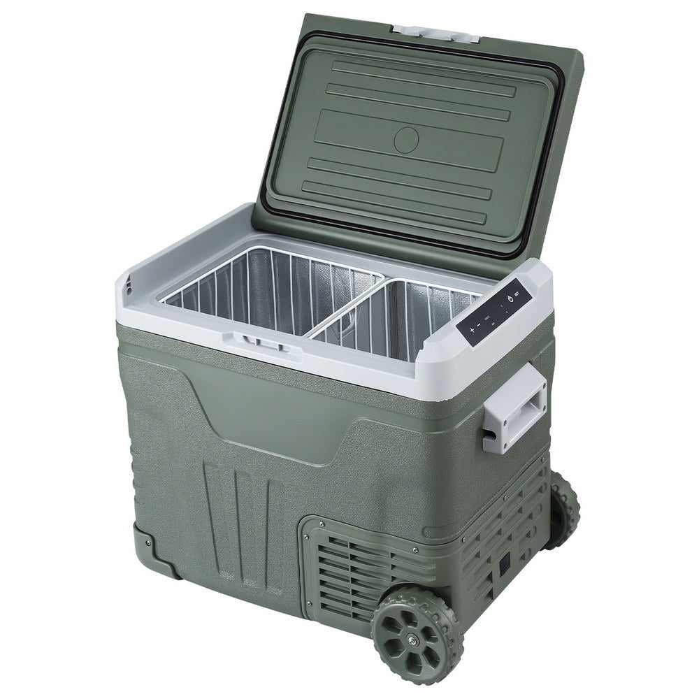 Portable Fridge Freezer 50L – 12V/24V/240V with Wheels Camping Bar Fridge