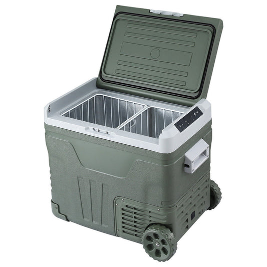 Portable Fridge Freezer 50L – 12V/24V/240V with Wheels Camping Bar Fridge