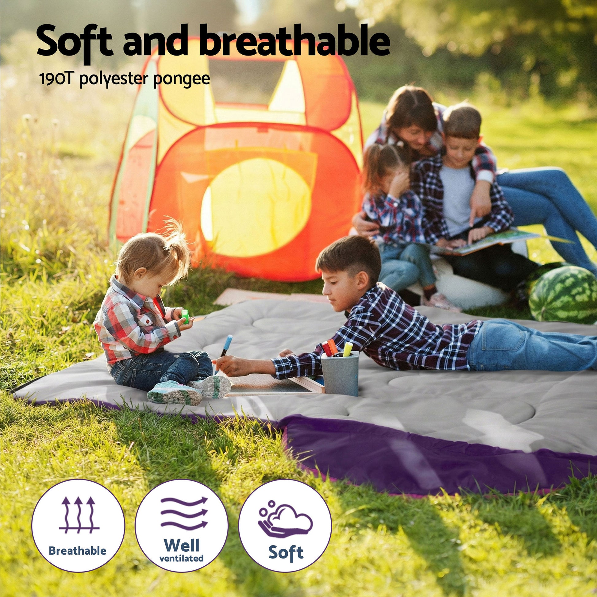 Weisshorn Kids Sleeping Bag Set of 2 – 172cm Thermal Camping