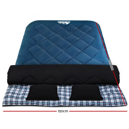 Weisshorn Double Sleeping Bag 3-in-1 -10°C – Blue