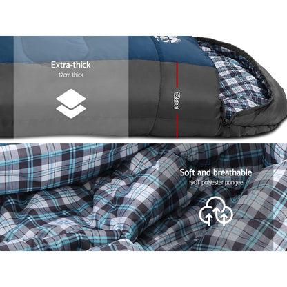 Weisshorn Single Sleeping Bag -20°C – Thermal Blue