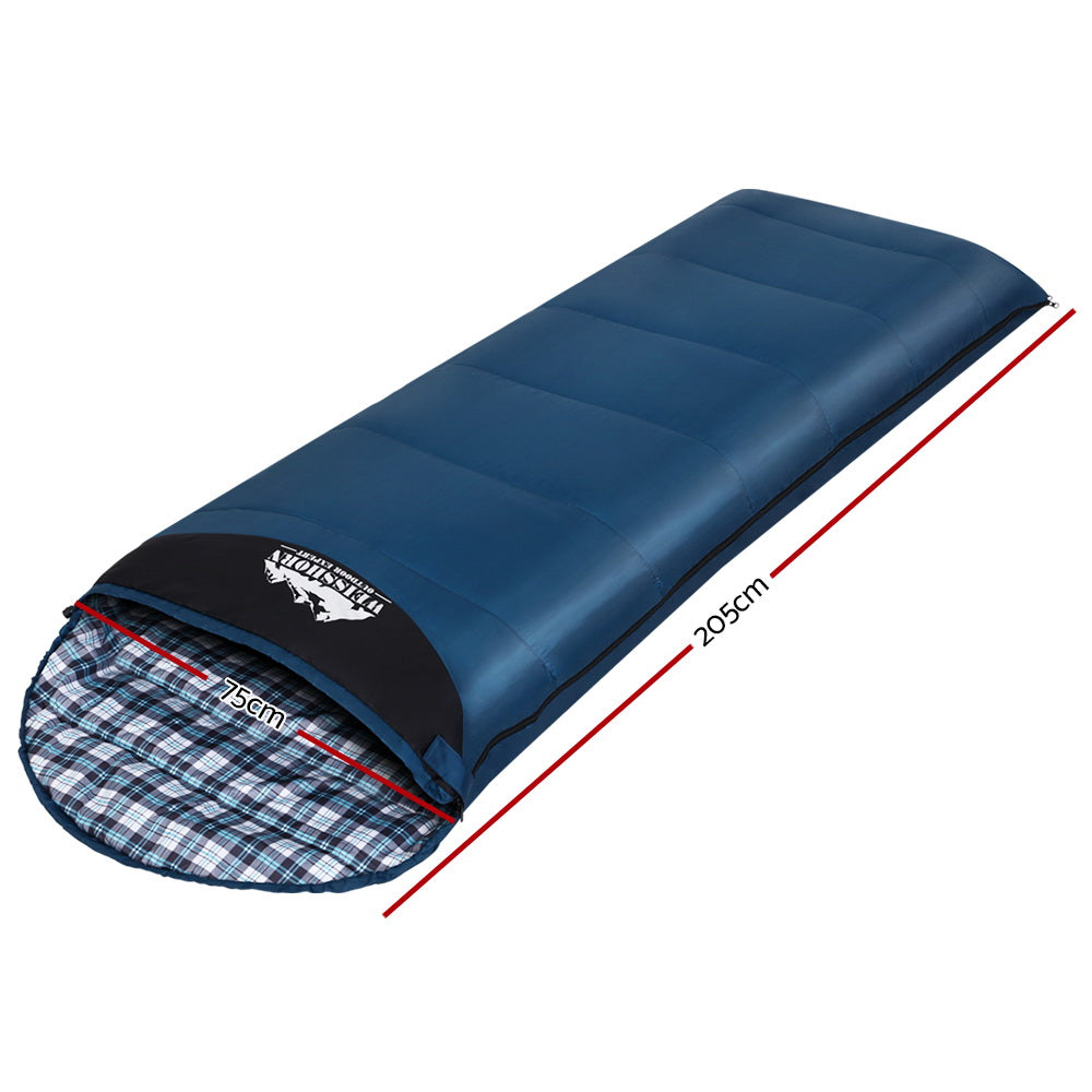 Weisshorn Single Sleeping Bag 0°C – Compact Lightweight Blue