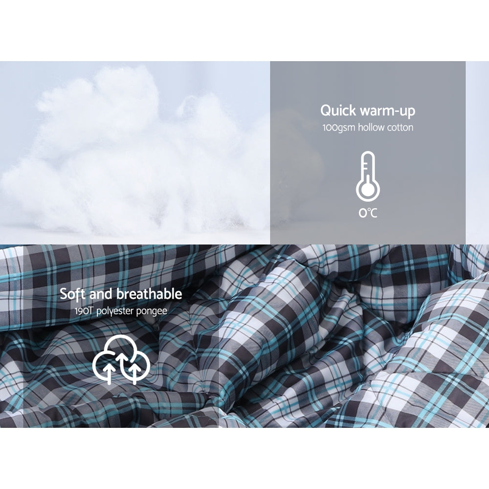 Weisshorn Single Sleeping Bag 0°C – Compact Lightweight Blue