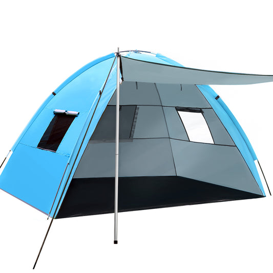 Weisshorn 4-Person Pop-Up Beach Tent – Instant Shelter, Sun Shade & Camping