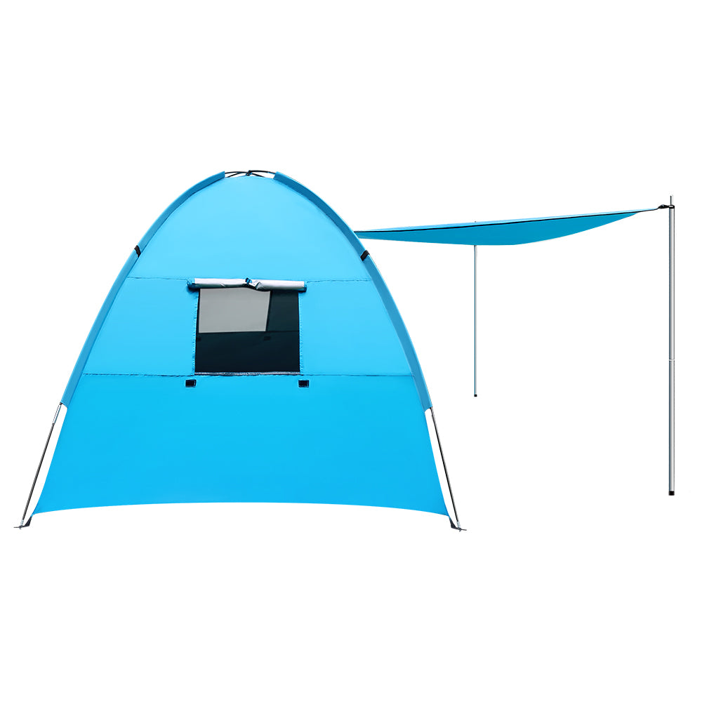 Weisshorn 4-Person Pop-Up Beach Tent – Instant Shelter, Sun Shade & Camping