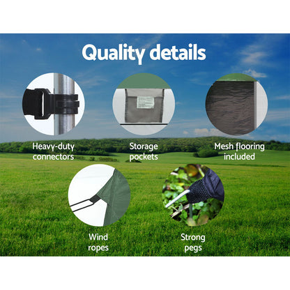 Weisshorn Double Pop-Up Privacy Shower Tent – Spacious Portable Change Room