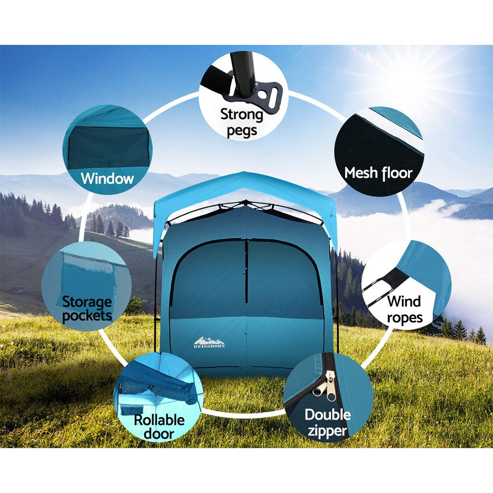Weisshorn Fast Set-Up Double Privacy Shower Tent – Portable Ensuite, Extra Space