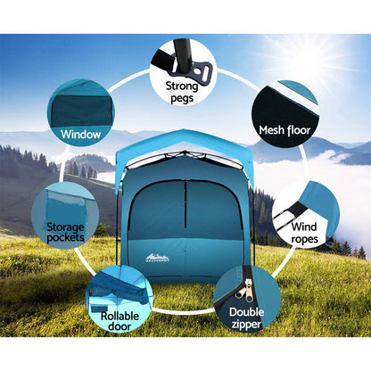 Weisshorn Fast Set-Up Double Privacy Shower Tent – Portable Ensuite, Extra Space