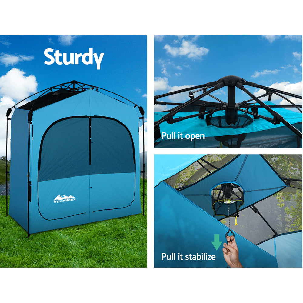 Weisshorn Fast Set-Up Double Privacy Shower Tent – Portable Ensuite, Extra Space