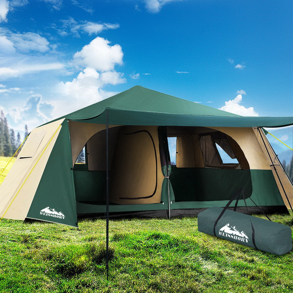 Weisshorn 8-Person Instant Up Camping Tent – 3-Room Pop Up Dome