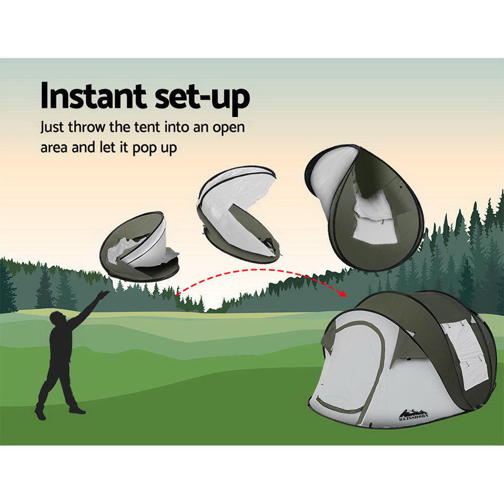 Weisshorn 4–5 Person Instant Up Camping Tent – Pop Up Dome