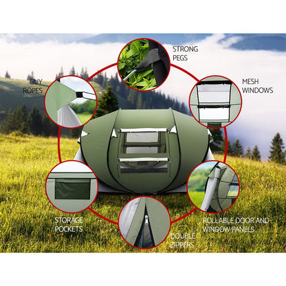 Weisshorn 4–5 Person Instant Up Camping Tent – Pop Up Dome