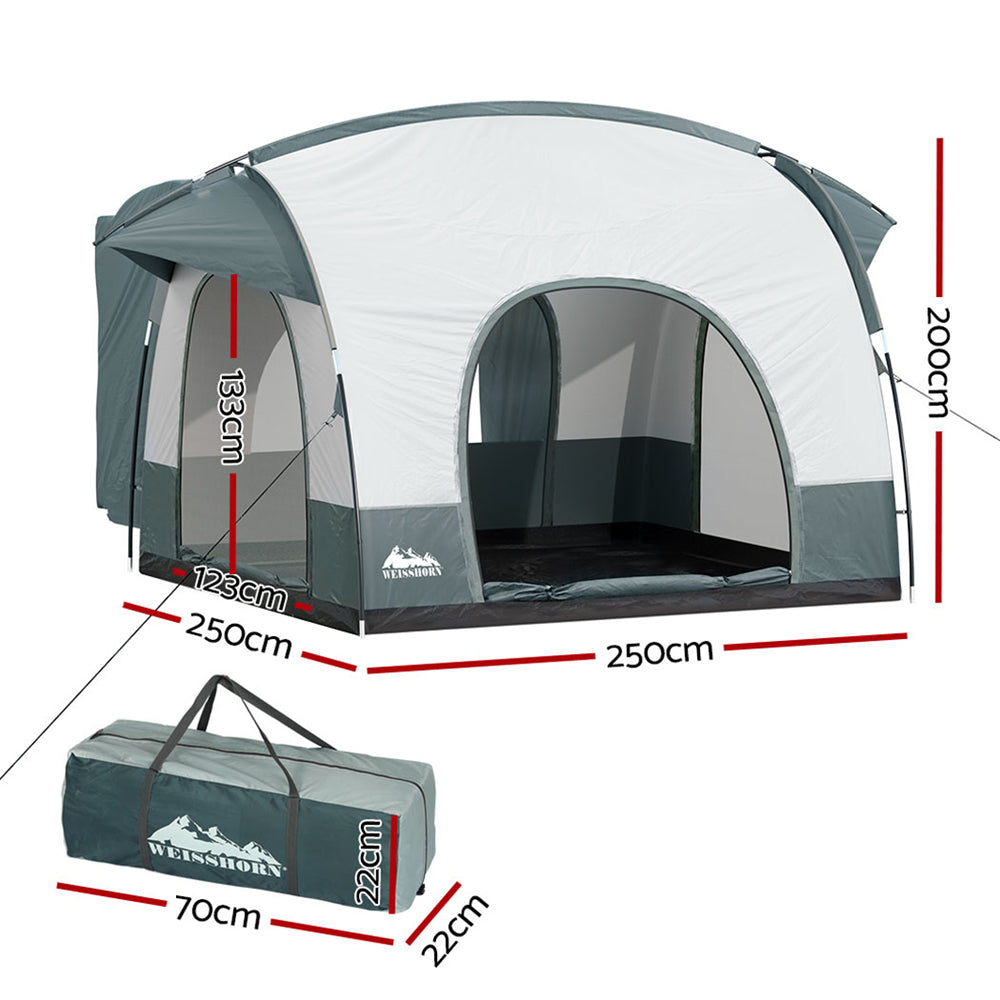 Weisshorn SUV Car Rear Extension Camping Tent – 4WD Family Canopy Green
