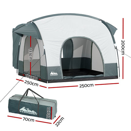 Weisshorn SUV Car Rear Extension Camping Tent – 4WD Family Canopy Green