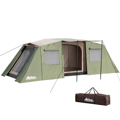 Weisshorn 10-Person Instant Up Camping Tent – 3 Rooms Family Hiking