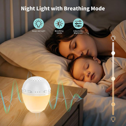 3-in-1 Smart White Noise Machine – Baby & Kids Sleep Aid with Night Light